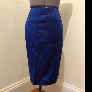 Blue pencil skirt